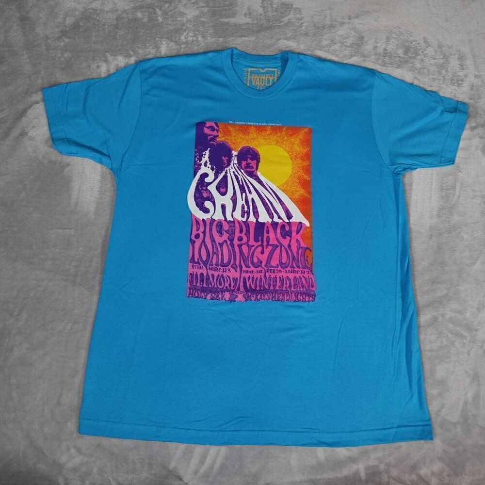 Wolfgangs Vault Bill Graham Big Black Loading Zone Concert T Shirt Mens 2XL Slim